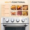 Multi-Function Silver Stainless Steel Air Fryer & Toaster Oven