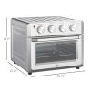 Multi-Function Silver Stainless Steel Air Fryer & Toaster Oven