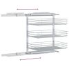 3-Tier Pull-out Kitchen Wire Basket Silver 18.5"x13.8"x22"