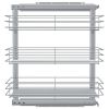 3-Tier Pull-out Kitchen Wire Basket Silver 18.5"x13.8"x22"