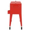 Cooler Cart with Wheels Red 36.2"x16.9"x35"