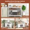 Buffet Sideboard Wine Liquor Coffee Bar Cabinet with Removable Wine Rack