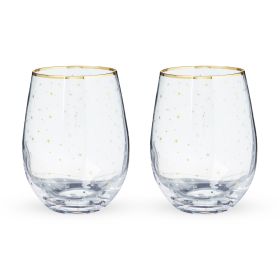 Starlight Stemless Wine Glass Set by Twine
