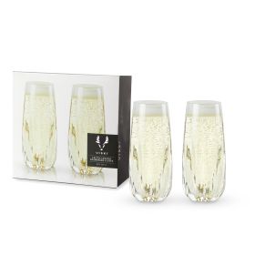 Cactus Crystal Stemless Champagne Flutes by Viski