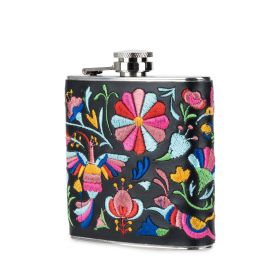 Embroidered Flask Blush