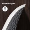 Viking Knife Japanese Professional Kitchen Knife, Hand Forged Meat Cleaver Knife With Finger Hole And Heart Hanging Hole